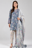 Nishat Unstitched Printed Lawn 3pc
