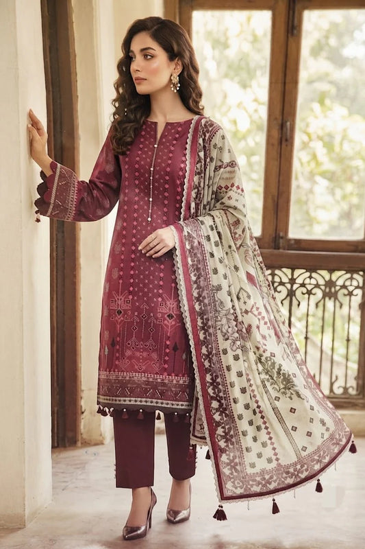 Sadia Saeed Unstitched Printed Lawn 3pc