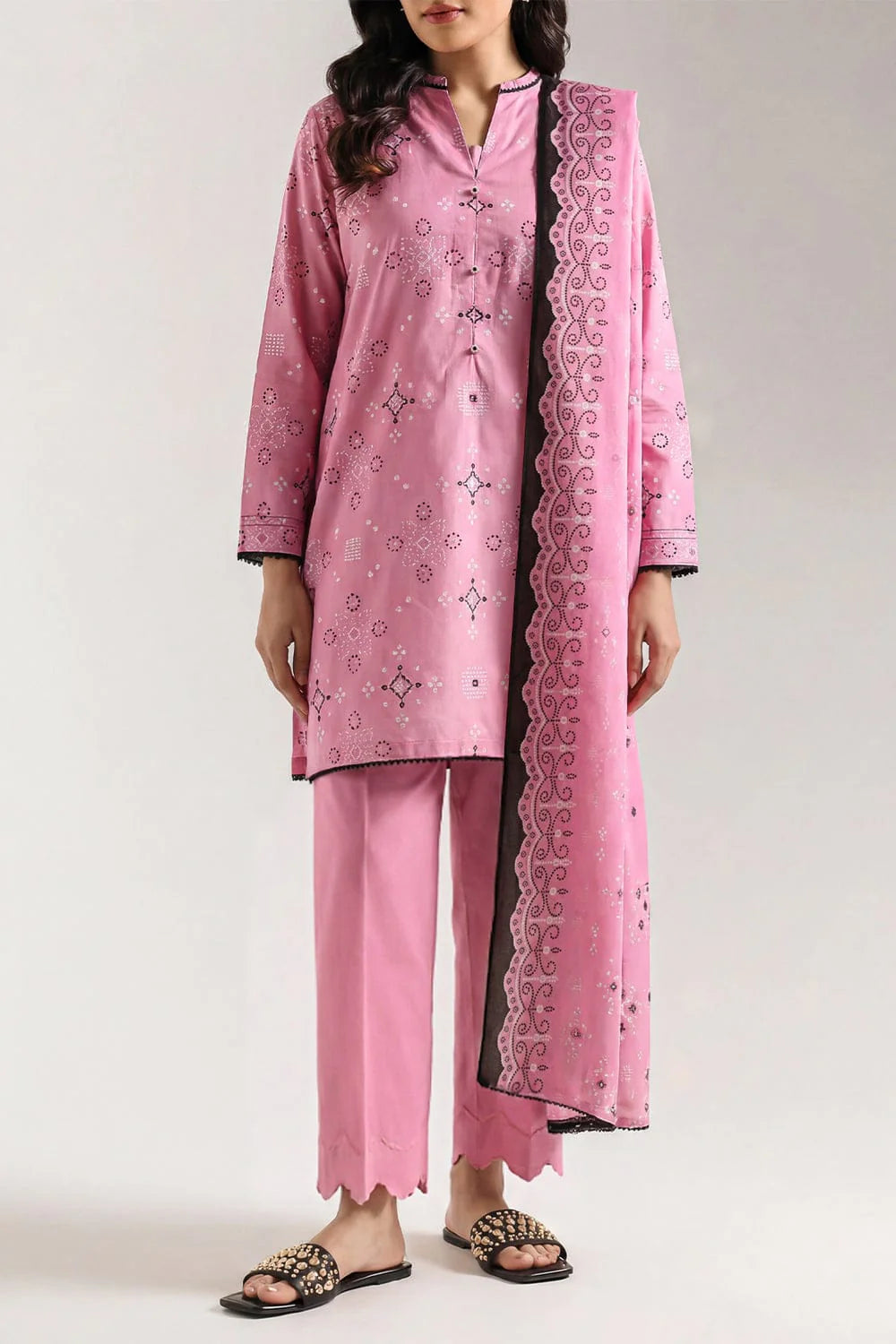 Saya Unstitched Printed Lawn 3pc