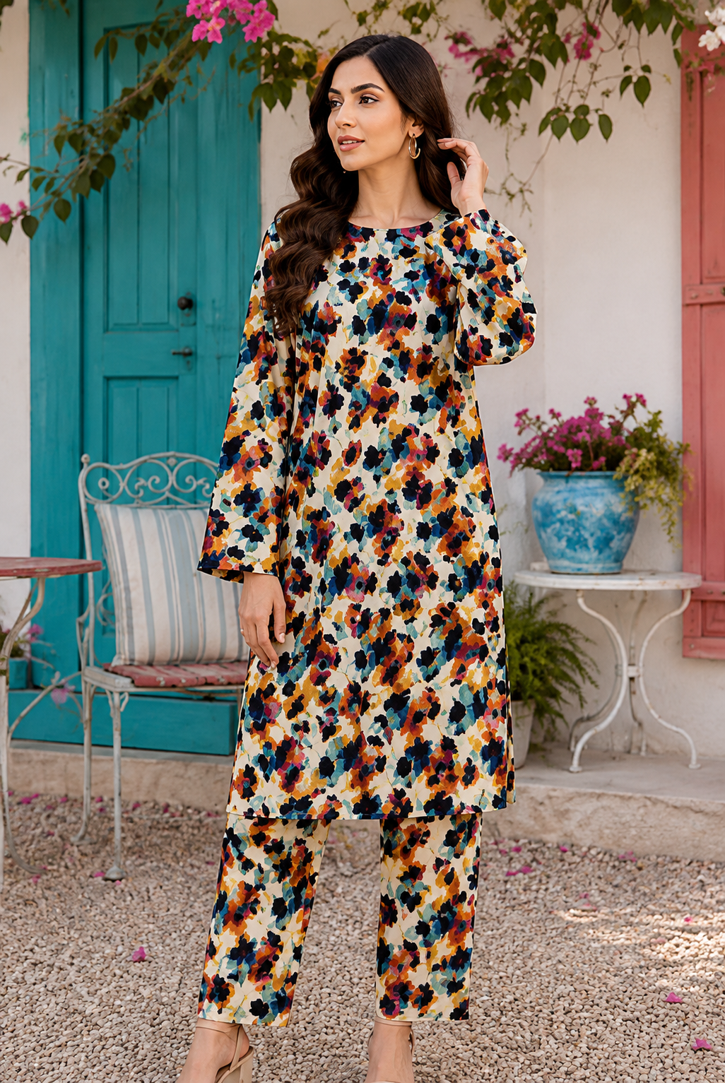 Sadia Saeed Unstitched Printed Cambric 2pc