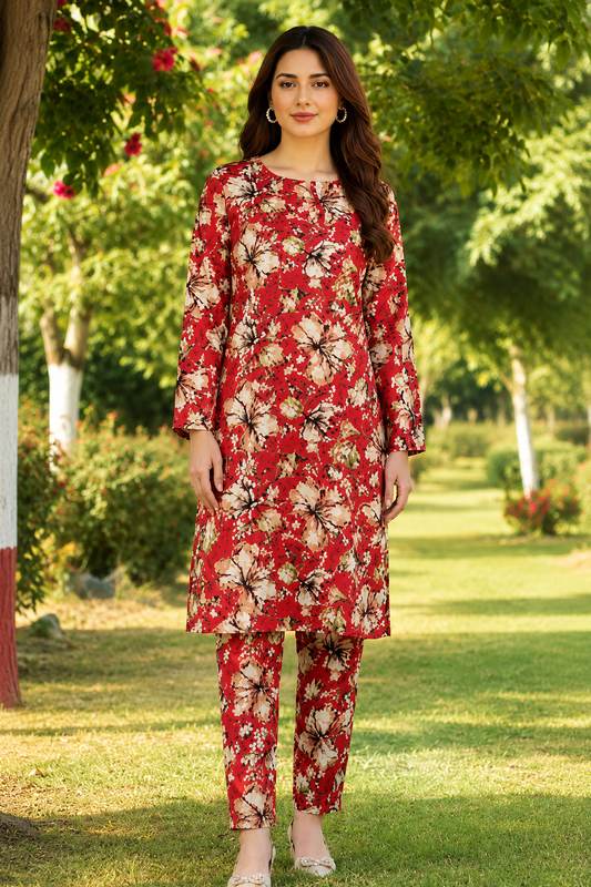 Sadia Saeed Unstitched Printed Cambric 2pc