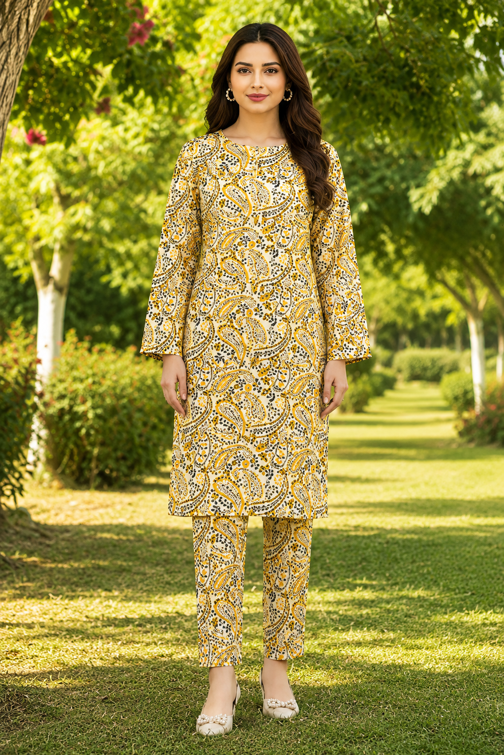 Sadia Saeed Unstitched Printed Cambric 2pc