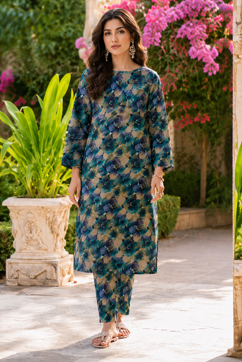 Sadia Saeed Unstitched Printed Cambric 2pc