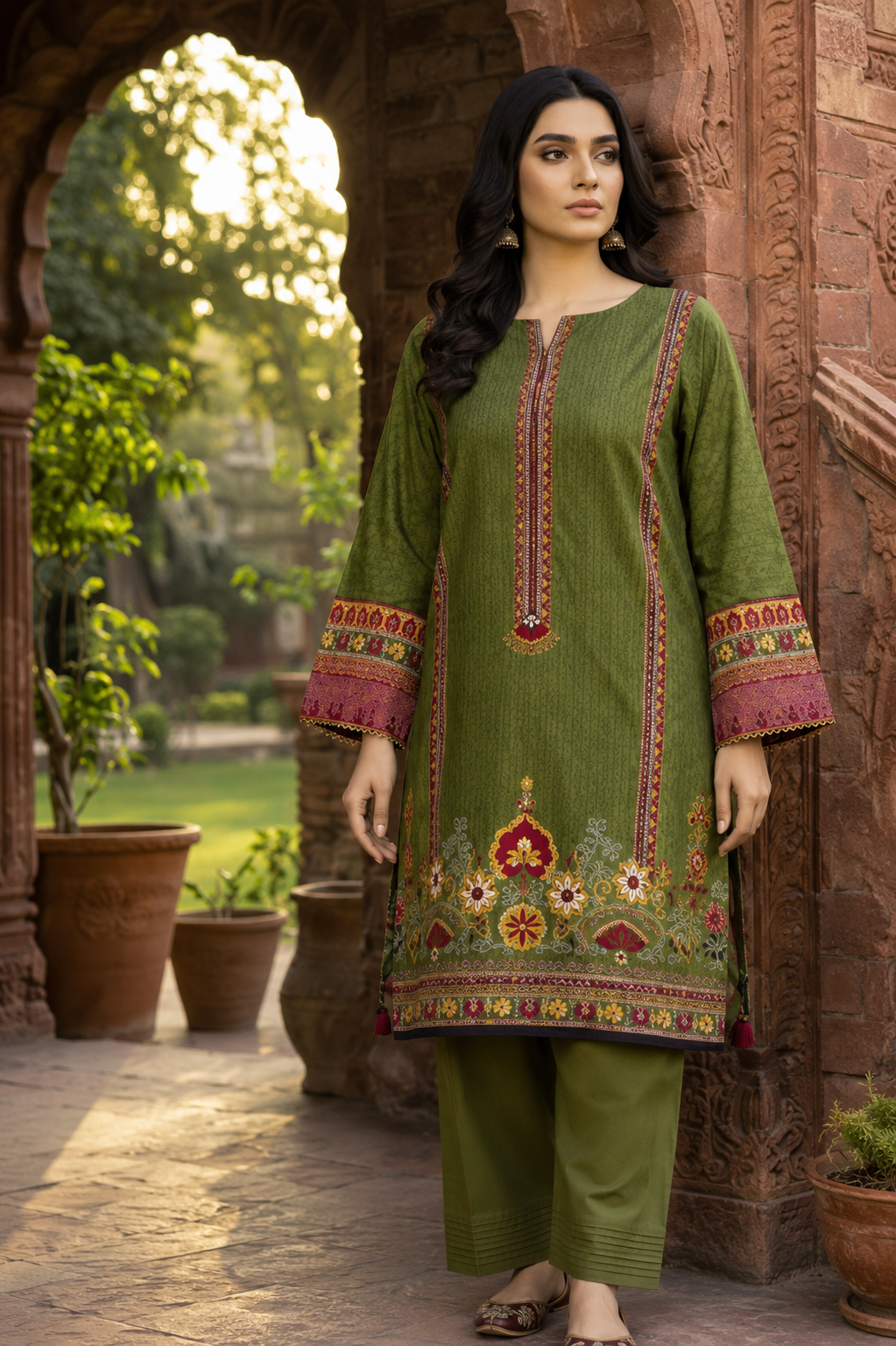 Sapphire Unstitched Printed Lawn 3pc
