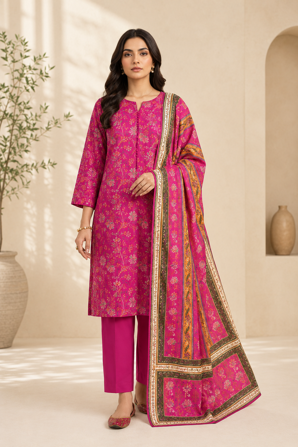 COCO Unstitched Printed Lawn 3pc