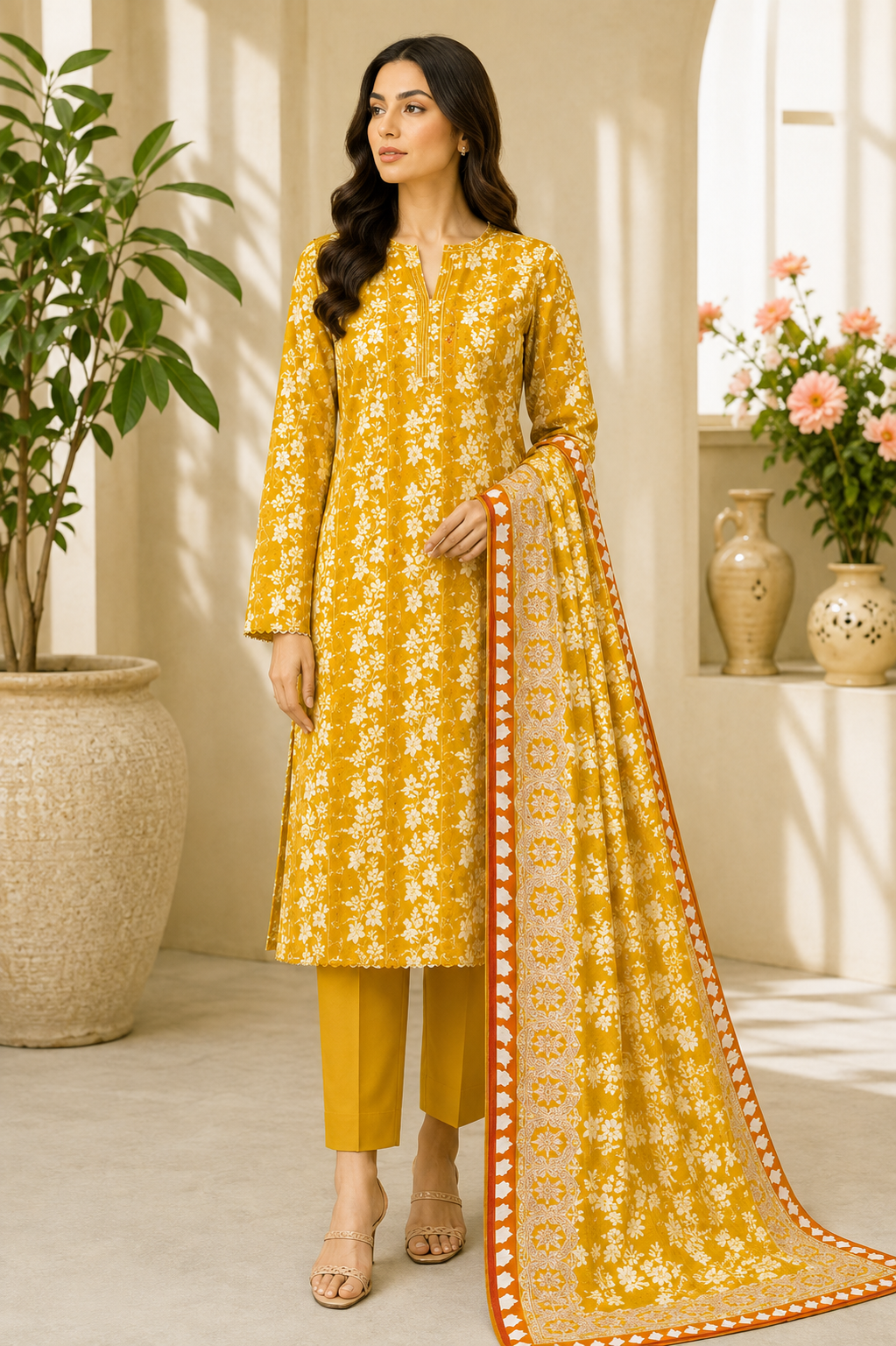 COCO Unstitched Printed Lawn 3pc