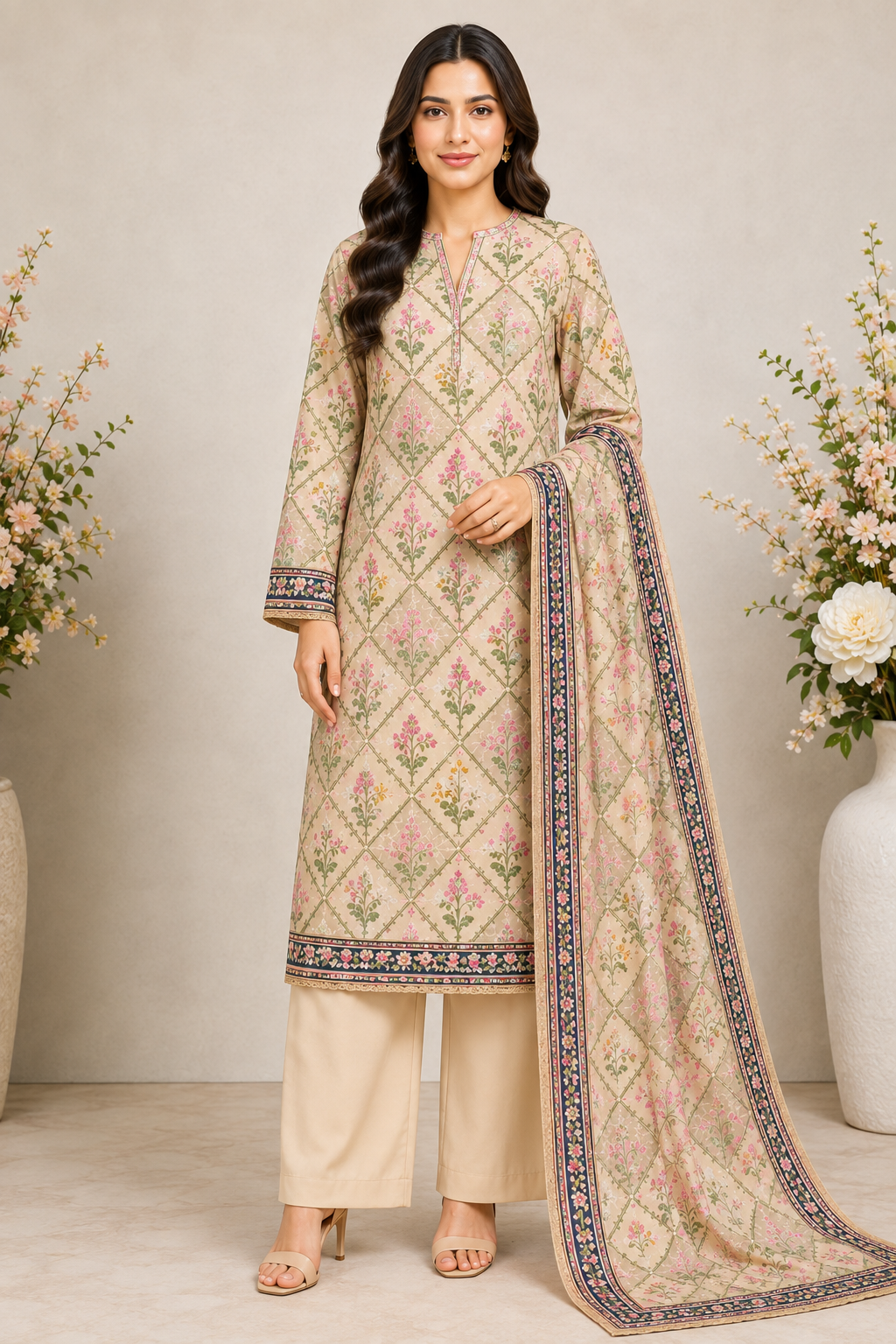 COCO Unstitched Printed Lawn 3pc