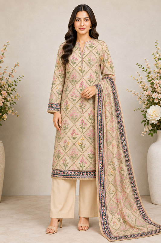 COCO Unstitched Printed Lawn 3pc
