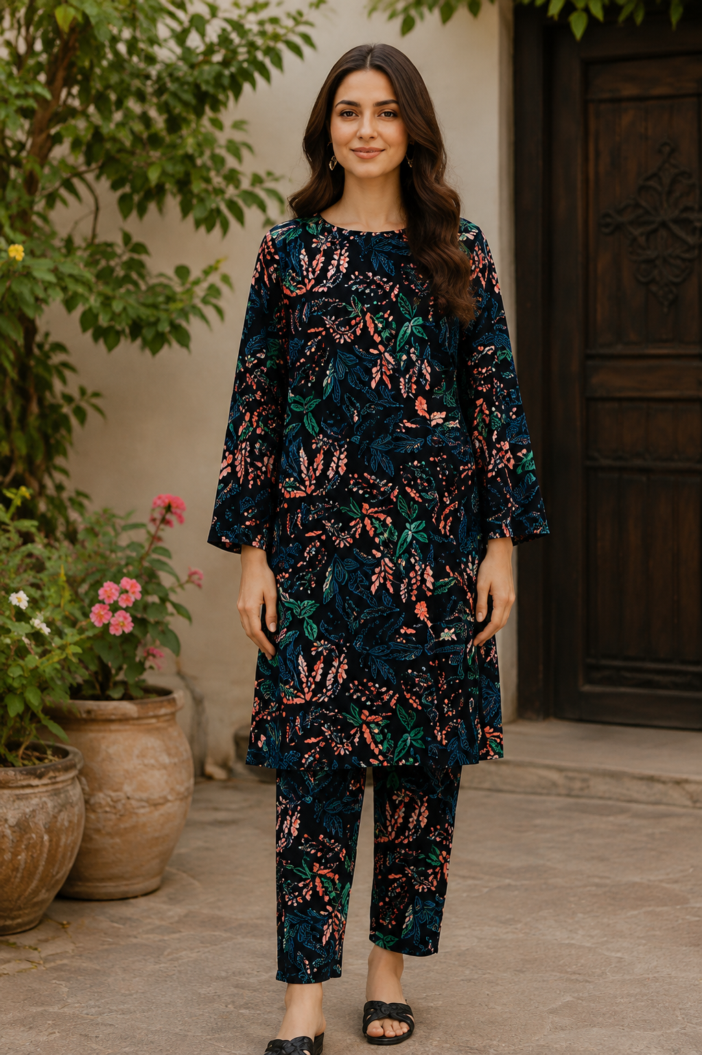 Sadia Saeed Unstitched Printed Cambric 2pc