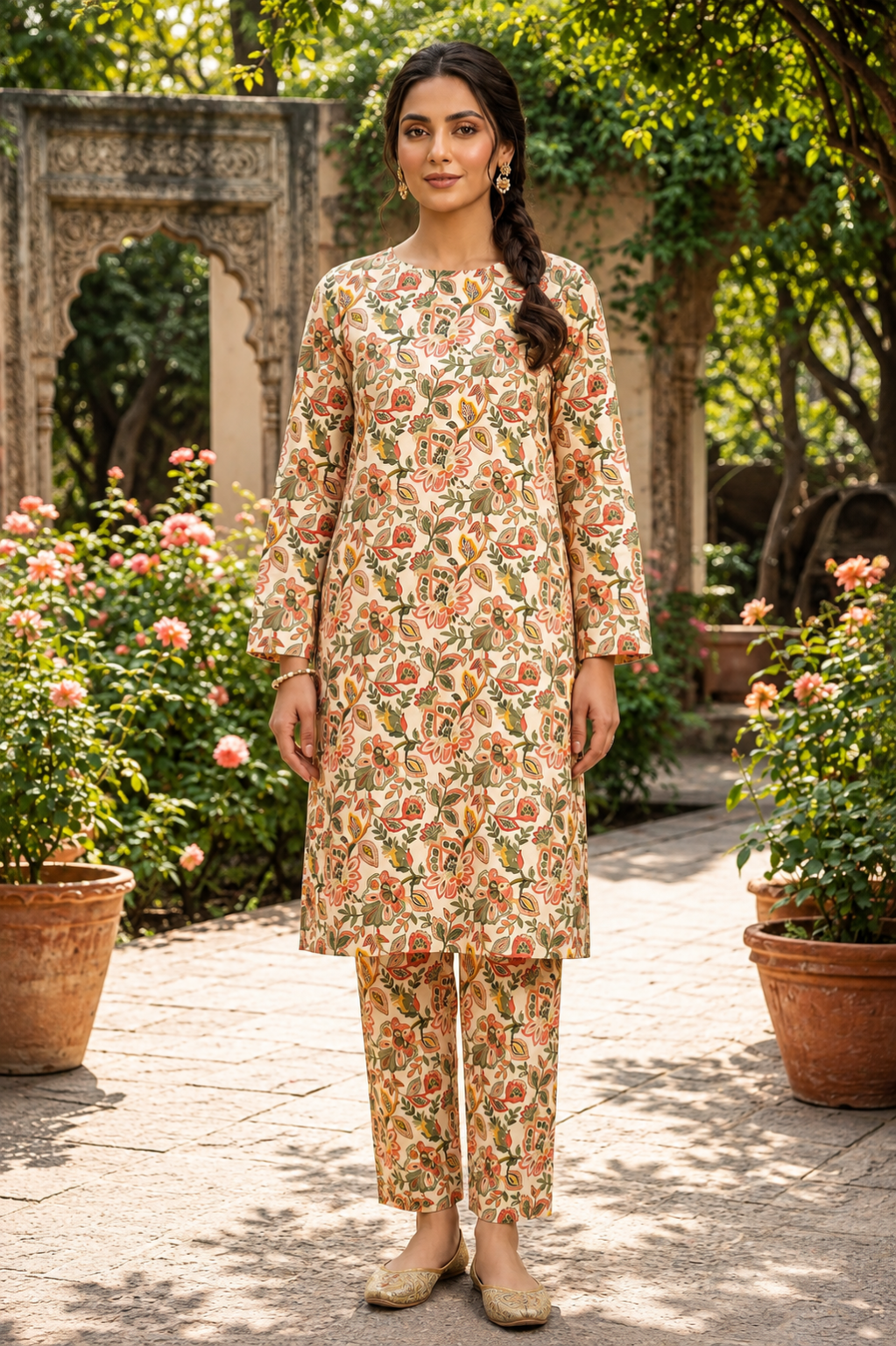 Sadia Saeed Unstitched Printed Cambric 2pc