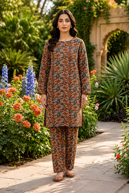 Sadia Saeed Unstitched Printed Cambric 2pc