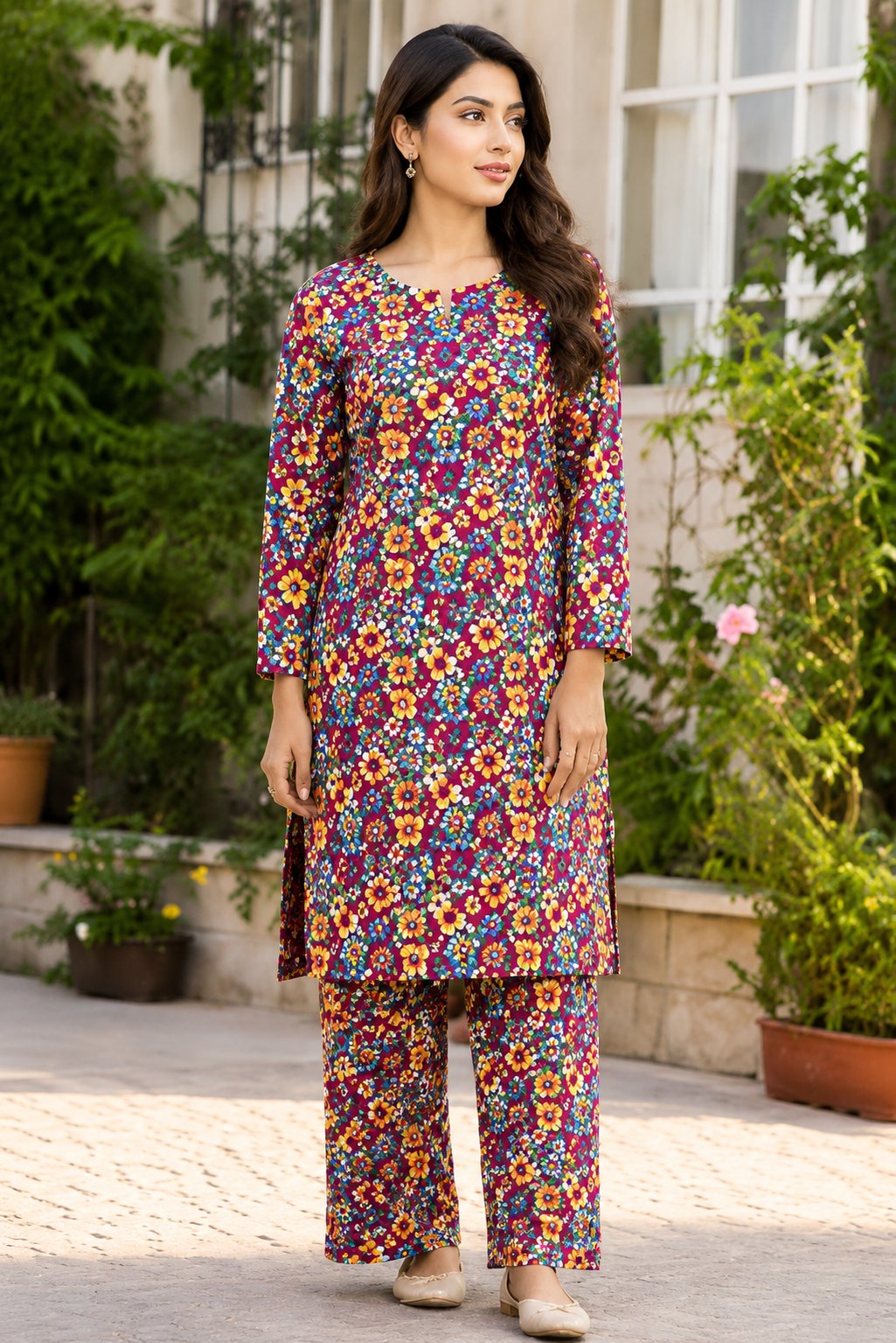 Sadia Saeed Unstitched Printed Cambric 2pc