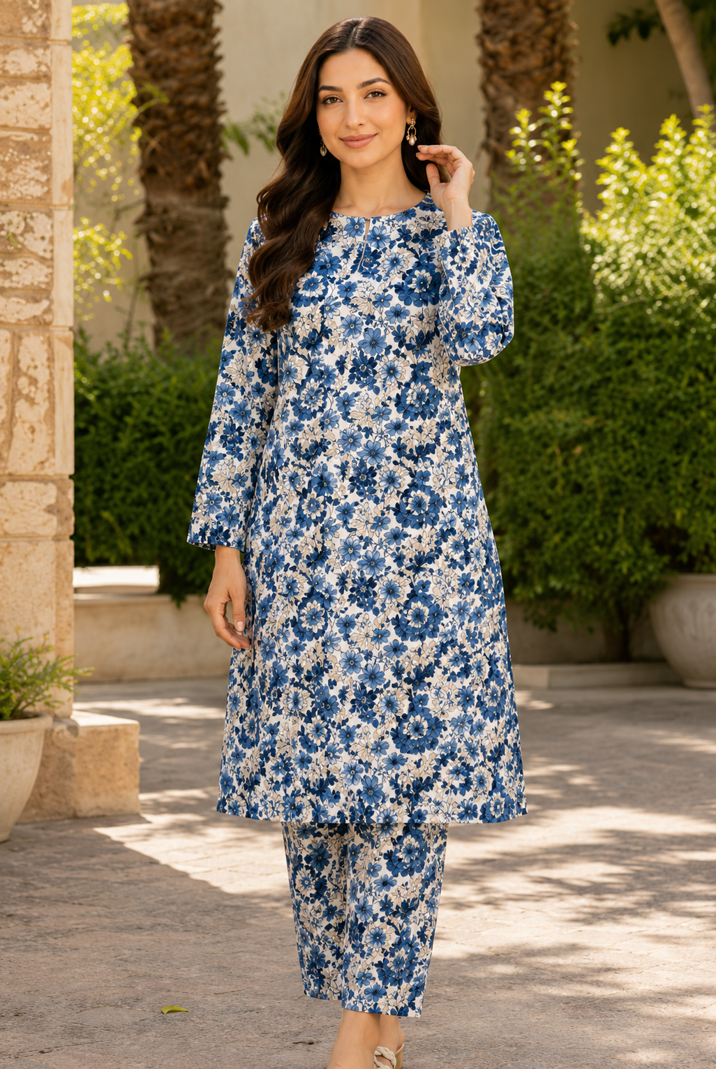 Sadia Saeed Unstitched Printed Cambric 2pc