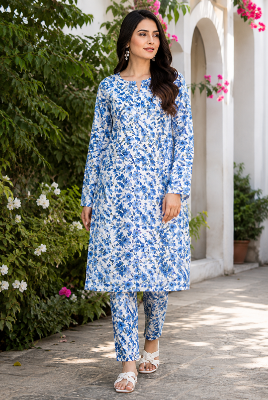 Sadia Saeed Unstitched Printed Cambric 2pc