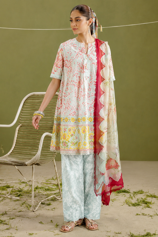 COCO Unstitched Printed Lawn 3pc