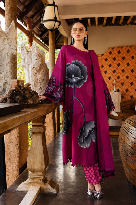 Maria-B Unstitched Printed Lawn 3pc