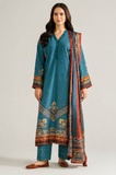 Nishat Unstitched Printed Lawn 3pc
