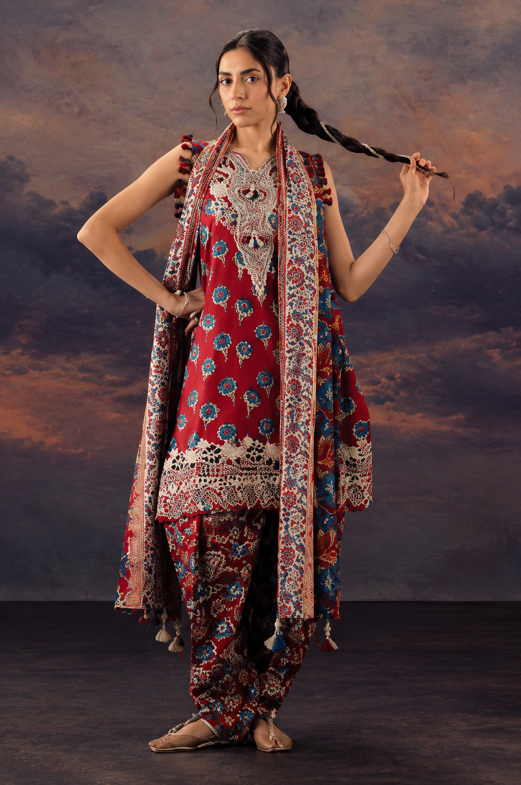 Nishat Unstitched Printed Lawn 3pc