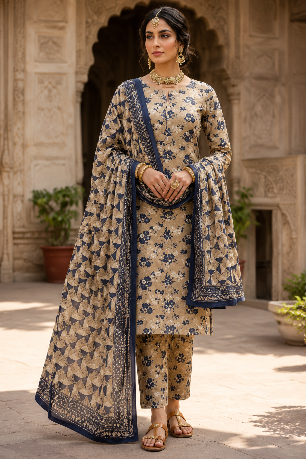 Sadia Saeed Unstitched Printed Lawn 3pc