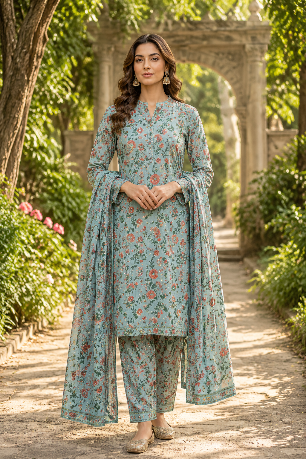 Sadia Saeed Unstitched Printed Lawn 3pc