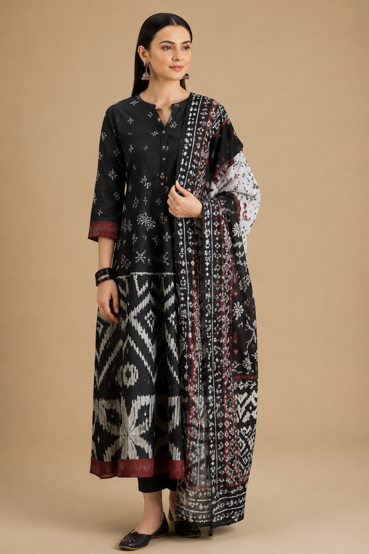 Nishat Unstitched Printed Lawn 3pc